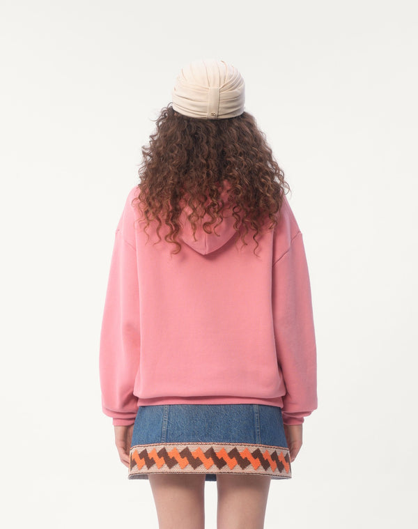 Felpa In Cotone Con Cappucco E Stampa Chez Valentino