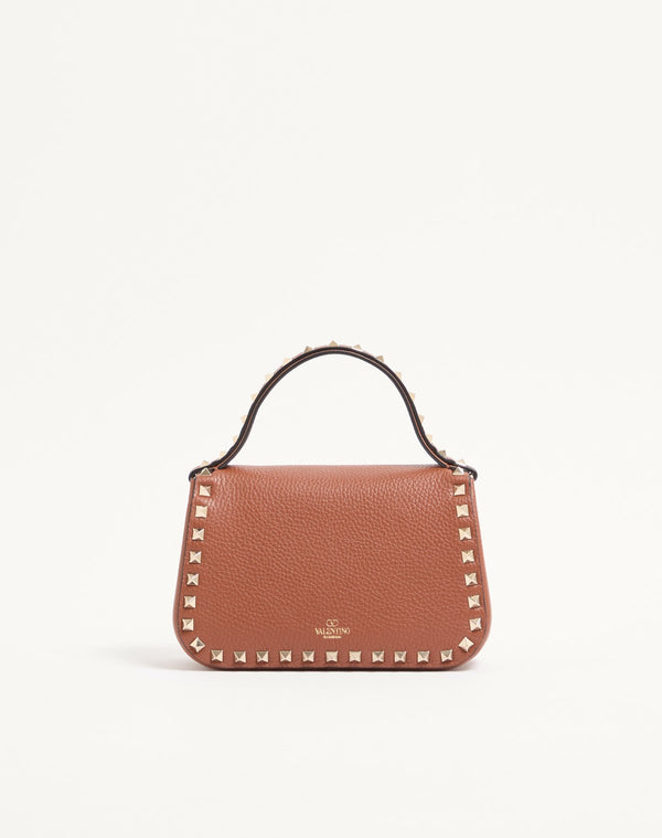 BORSA PICCOLA A MANO ROCKSTUD IN VITELLO GRANATO