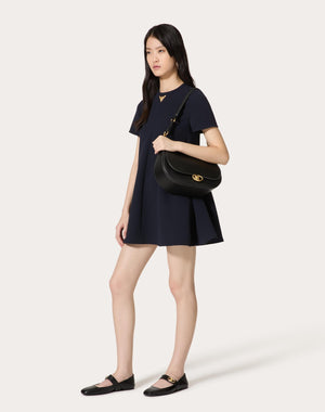 Borsa A Spalla Media Valentino Garavani Ohval In Vitello Nappato