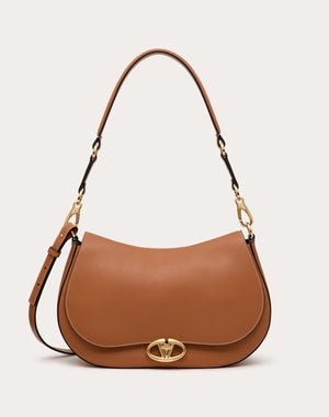 Borsa A Spalla Media Valentino Garavani Ohval In Vitello Nappato