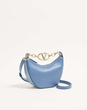 Mini Hobo Vlogo Moon Bag  In Nappa Con Catena
