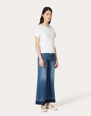 T-Shirt In Cotton Jersey Ricamata