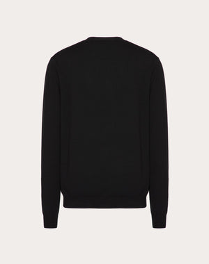 Maglione Girocollo In Lana Con Dettaglio Borchia