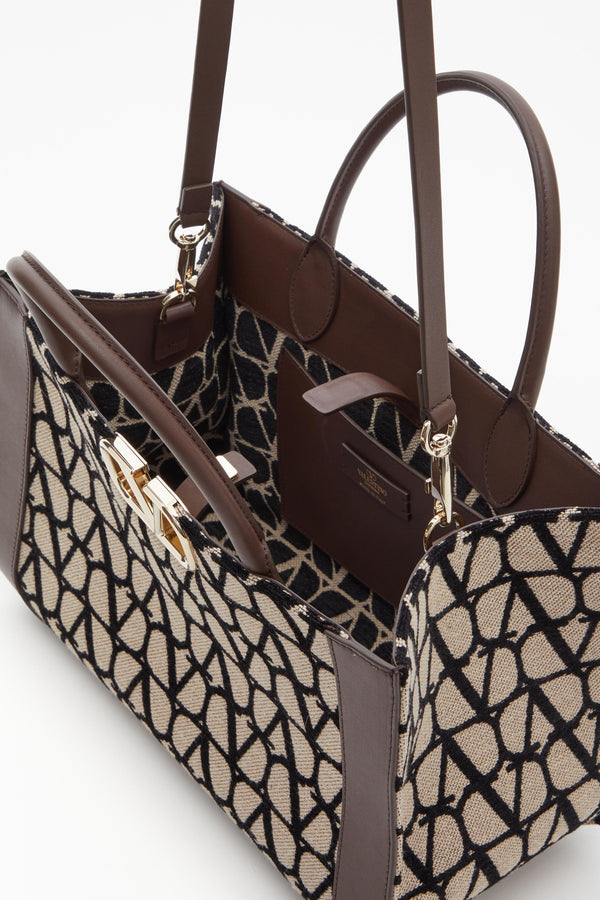 Borsa Media A Mano Vlogo Signature Toile Iconographe