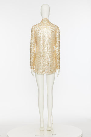 Top In Gold Heavy Lace 