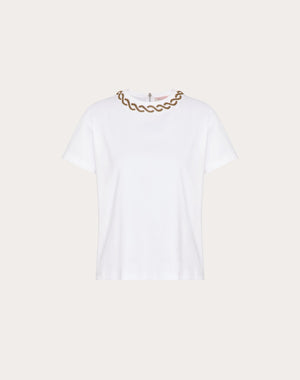 T-Shirt In Cotton Jersey Ricamata