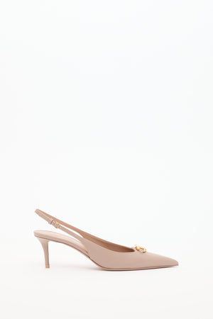 DÉCOLLETÉ SLINGBACK VLOGO THE BOLD EDITION IN VITELLO 60MM