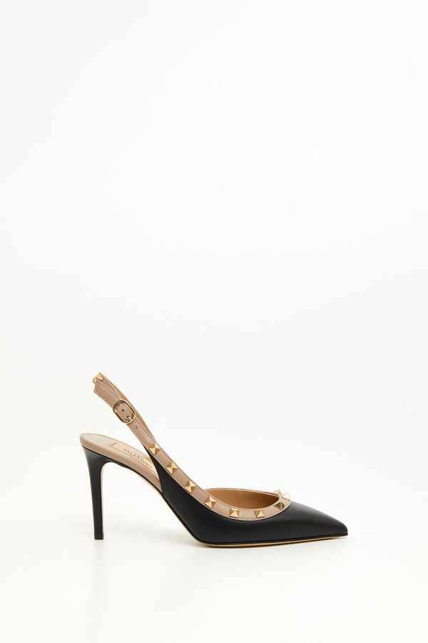 DÉCOLLETÉ SLINGBACK ROCKSTUD IN VITELLO 85MM