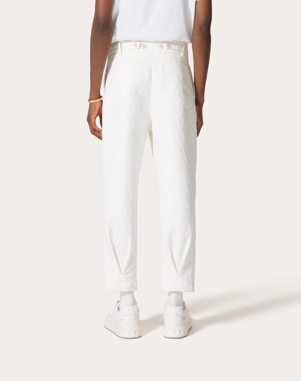 Pantalone In Canvas Di Cotone Con Motivo Toile Iconographe