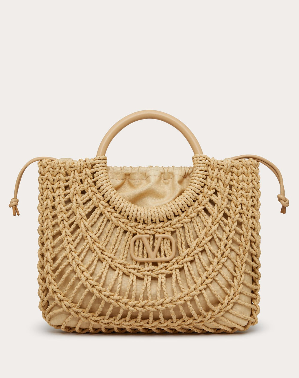Borsa Shopping Valentino Garavani Allknots In Corda Intrecciata 