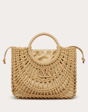 Borsa Shopping Valentino Garavani Allknots In Corda Intrecciata 