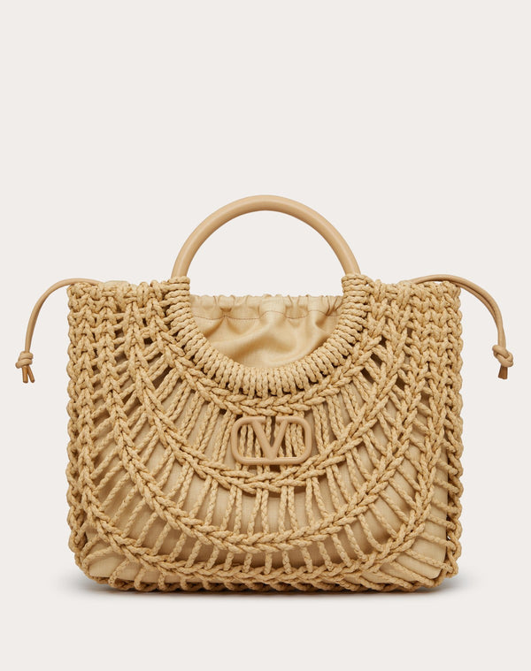 Borsa Shopping Valentino Garavani Allknots In Corda Intrecciata 