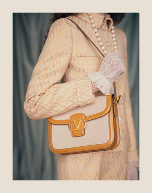 Borsa A Spalla Valentino Garavani 9To5 In Canvas