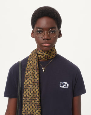 T-Shirt In Cotone Con Patch Vlogo Signature