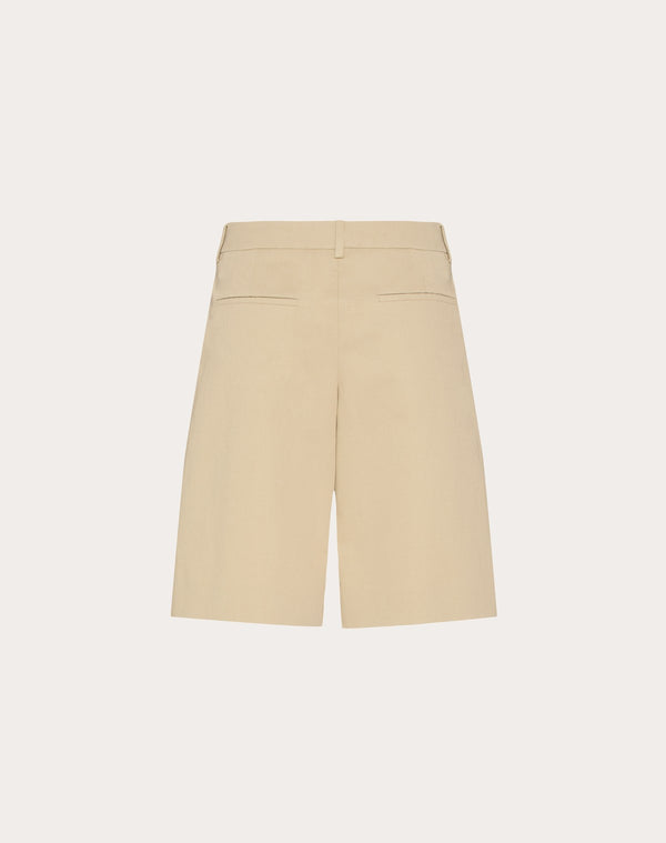 Bermuda In Diagonal Cotton Linen 