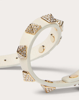 Bracciale Rockstud In Pelle E Cristalli Swarovski®