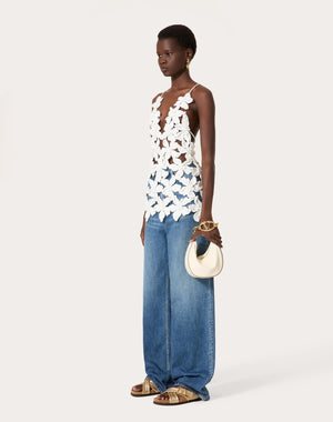 Top In Piquet Ricamato