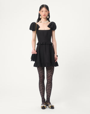 Abito Corto In Crepe Couture 