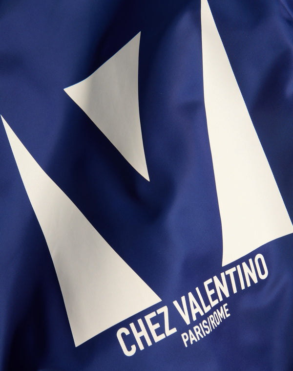 Bomber In Nylon Con Stampa Chez Valentino