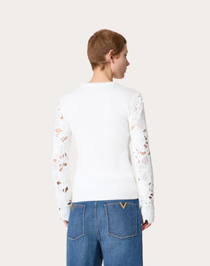 Maglia In Cotone Ricamata
