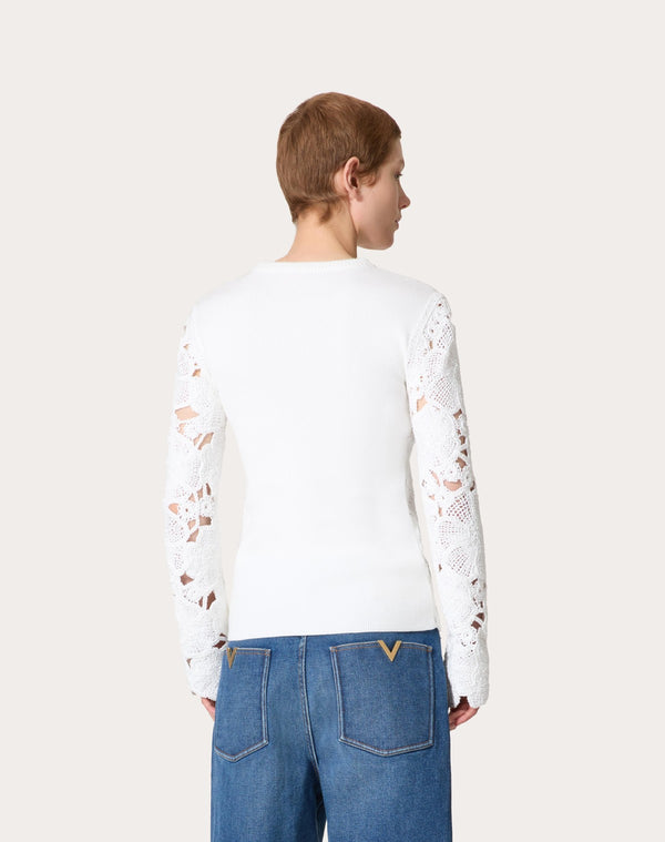 Maglia In Cotone Ricamata