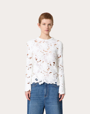 Maglia In Cotone Ricamata