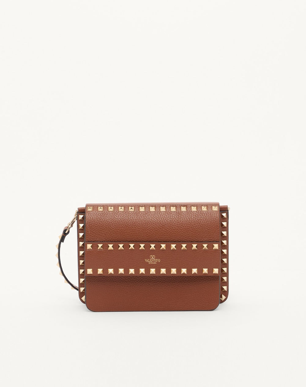 BORSA PICCOLA A TRACOLLA ROCKSTUD IN VITELLO GRANATO