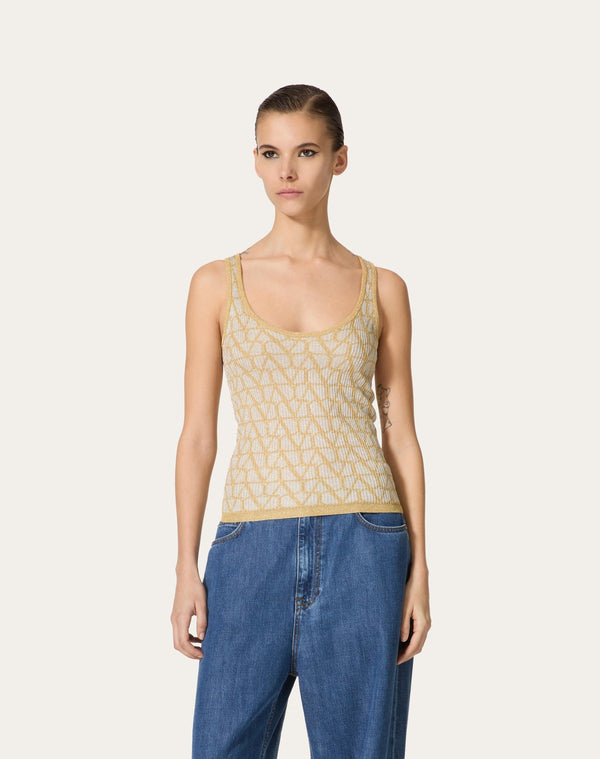 Top In Lurex E Jacquard Toile Iconographe 