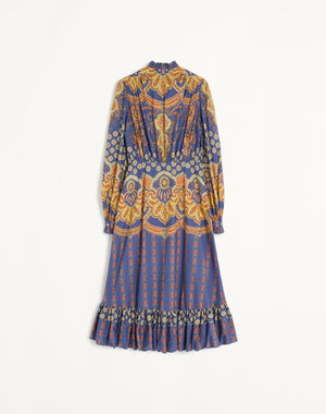 Abito midi in Mussola di Cotone stampato