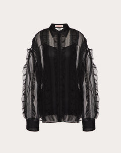 Camicia  In Organza Ricamata