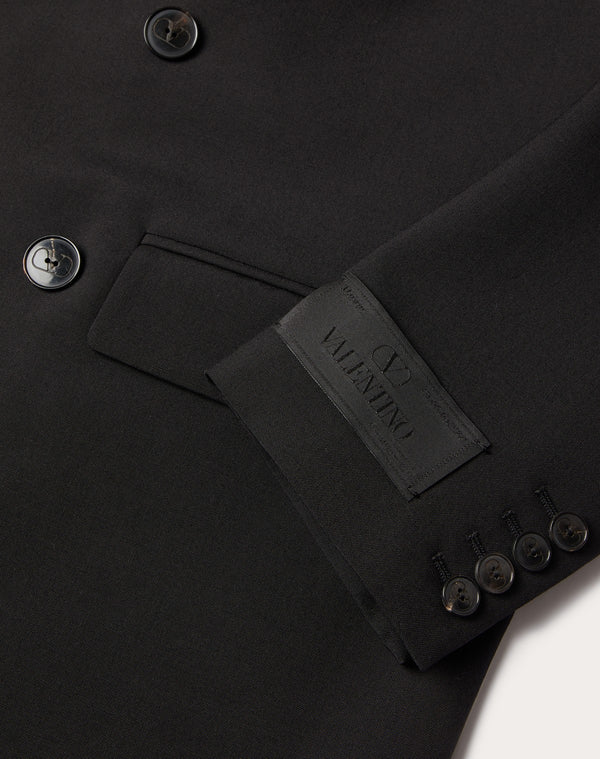Giacca Doppiopetto In Lana Con Etichetta Sartoriale Maison Valentino