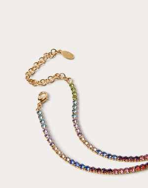 Collana Valentino Garavani Rainbow In Metallo E Cristalli