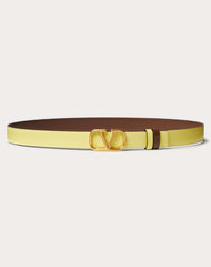 Cintura Reversibile VLogo Signature In Vitello Lucido 20 Mm