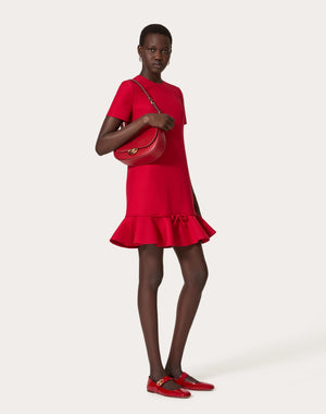 Abito Corto In Crepe Couture 