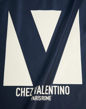 Giacca A Vento Con Cappuccio In Nylon Con Stampa Chez Valentino