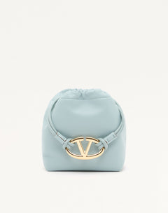 MINI BORSA A SACCHETTO VLOGO POUF IN NAPPA