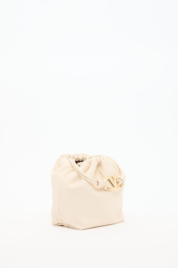 BORSA A SACCHETTO VLOGO POUF IN NAPPA