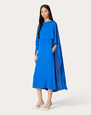 Abito Midi In Georgette Double 