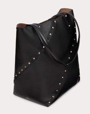 Borsa Shopping Valentino Garavani Valentino Garavani Rockstud Wispy In Vitello 