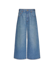 Pantalone In Medium Blue Denim Vlogo Chain