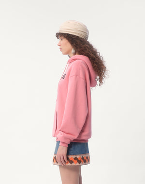 Felpa In Cotone Con Cappucco E Stampa Chez Valentino