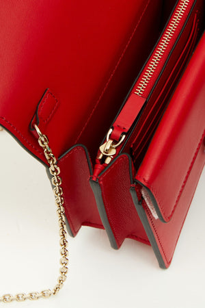 POUCH CON CATENA VLOGO WALK IN VITELLO