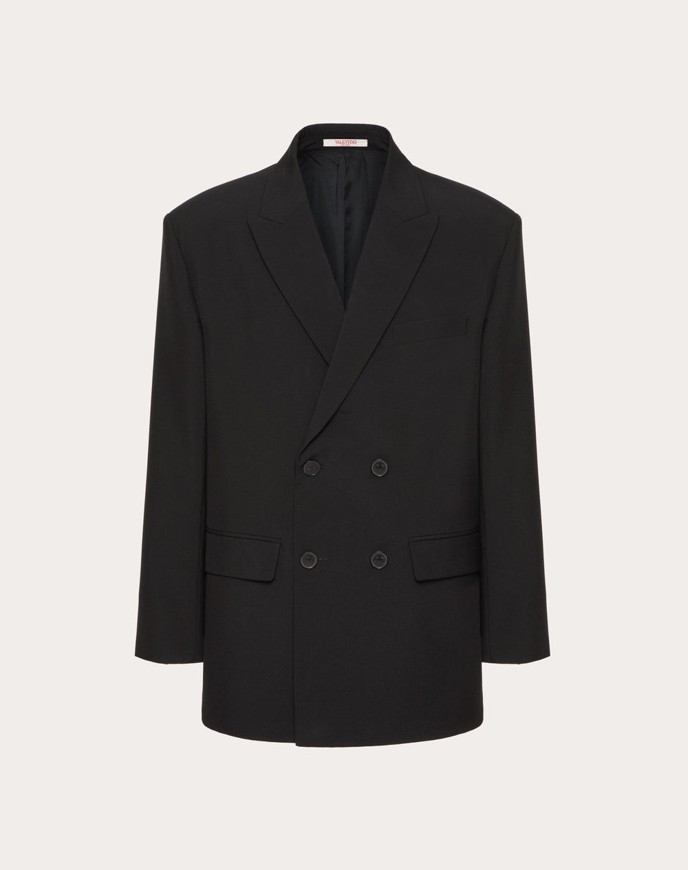 Giacca Doppiopetto In Lana Con Etichetta Sartoriale Maison Valentino