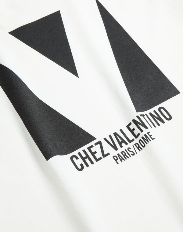 T-Shirt In Jersey Cotton Con Stampa Chez Valentino