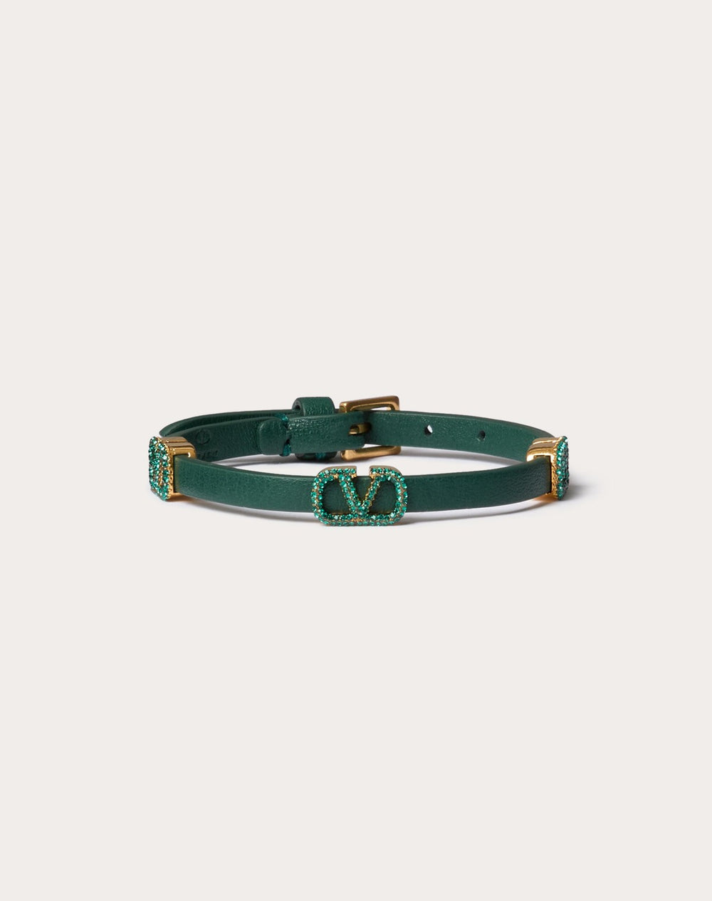 Bracciale Vlogo Signature Valentino Garavani In Pelle E Cristalli 