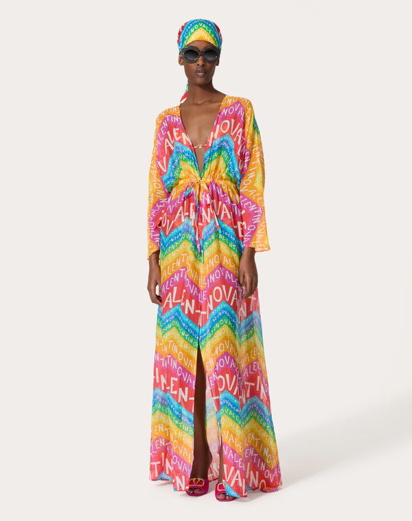 Abito Da Sera In Mussola Valentino Chevron 24 