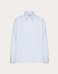 Camicia In Cotone Tecnico Con Ricamo Valentino