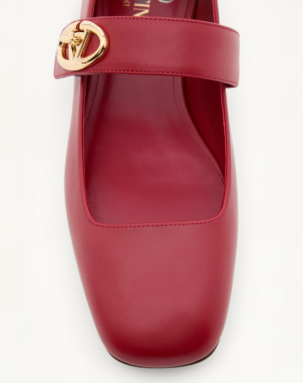 Ballerina Mary-Jane Vlogo Locker In Vitello