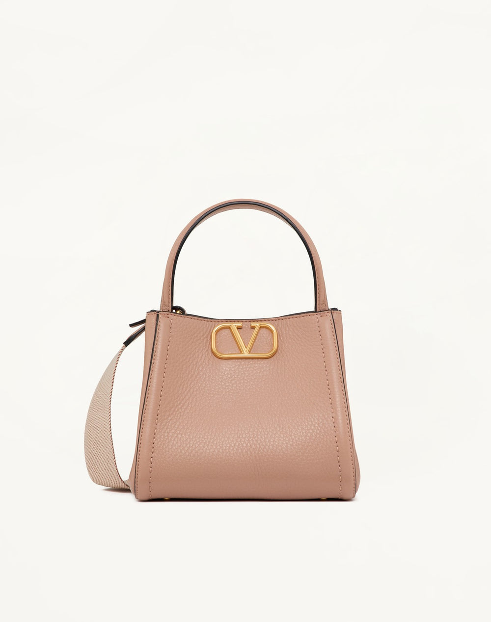 Borsa A Mano Piccola Valentino Garavani Alltime In Vitello Granato
