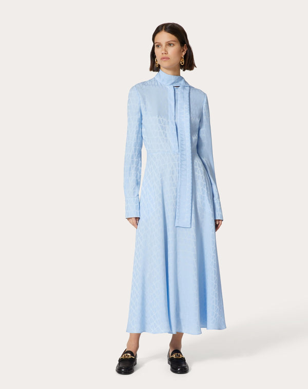 Abito Midi In Silk Jacquard Toile Iconographe 